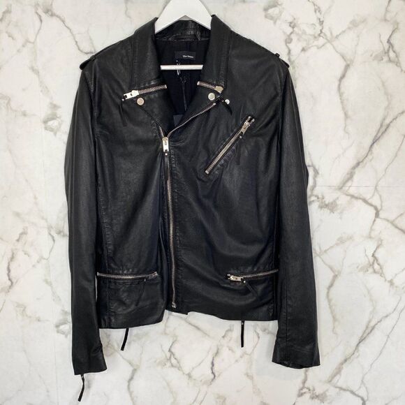NEW The Kooples Lightweight Leather Moto Jacket - Picture 3 of 8